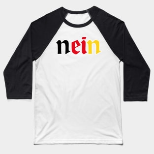Vintage Retro Funny Saying German Nein Baseball T-Shirt